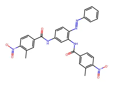 Benzamide, N,N'-[4-(phenylazo)-1,3-phenylene]bis[3-methyl-4-nitro-(9CI) structure