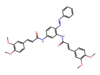 2-Propenamide, N,N'-[4-(phenylazo)-1,3-phenylene]bis[3-(3,4-dimethoxyphenyl)- (9CI) structure