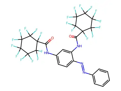1,2,2,3,3,4,4,5,5,6,6-undecafluoro-N-[4-phenyldiazenyl-3-[(1,2,2,3,3,4,4,5,5,6,6-undecafluorocyclohexanecarbonyl)amino]phenyl]cyclohexane-1-carboxamide structure