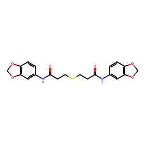 3,3'-Thiobis[N-1,3-benzodioxol-5-ylpropanamide] structure