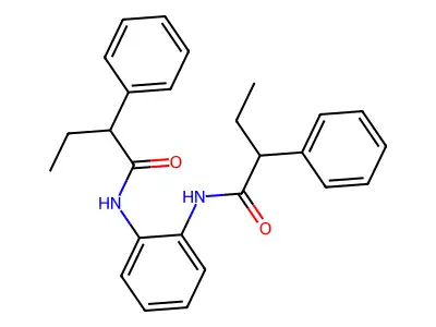 2-phenyl-N-[2-(2-phenylbutanoylamino)phenyl]butanamide structure
