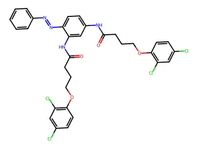 Butanamide, N,N'-[4-(phenylazo)-1,3-phenylene]bis[4-(2,4-dichlorophenoxy)-(9CI) structure