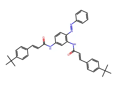 2-Propenamide, N,N'-[4-(phenylazo)-1,3-phenylene]bis[3-[4-(1,1-dimethylethyl)phenyl]- (9CI) structure