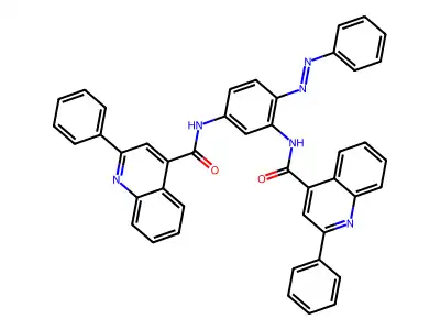 4-Quinolinecarboxamide, N,N'-[4-(phenylazo)-1,3-phenylene]bis[2-phenyl-(9CI) structure