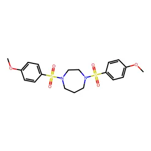 1,4-Bis[(4-methoxyphenyl)sulfonyl]-1,4-diazepane structure