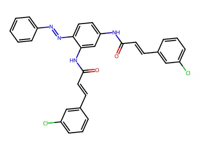 2-Propenamide, N,N'-[4-(phenylazo)-1,3-phenylene]bis[3-(3-chlorophenyl)- (9CI) structure