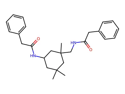 2-phenyl-N-({1,3,3-trimethyl-5-[(phenylacetyl)amino]cyclohexyl}methyl)acetamide structure