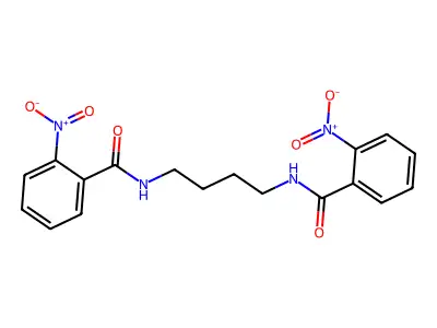 2-nitro-N-[4-[(2-nitrobenzoyl)amino]butyl]benzamide structure