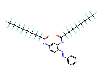 2,2,3,3,4,4,5,5,6,6,7,7,8,8,9,9,9-heptadecafluoro-N-[3-(2,2,3,3,4,4,5,5,6,6,7,7,8,8,9,9,9-heptadecafluorononanoylamino)-4-phenyldiazenylphenyl]nonanamide structure