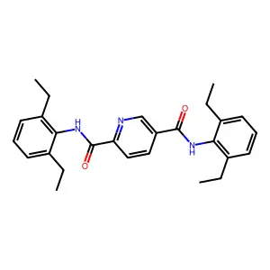 2-N,5-N-bis(2,6-diethylphenyl)pyridine-2,5-dicarboxamide structure