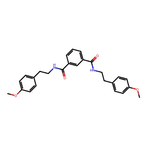 1-N,3-N-bis[2-(4-methoxyphenyl)ethyl]benzene-1,3-dicarboxamide structure