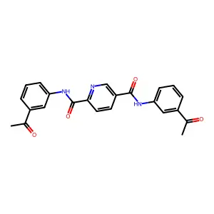 N,N'-bis(3-acetylphenyl)pyridine-2,5-dicarboxamide structure