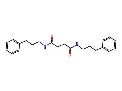 N,N'-bis(3-phenylpropyl)butanediamide structure