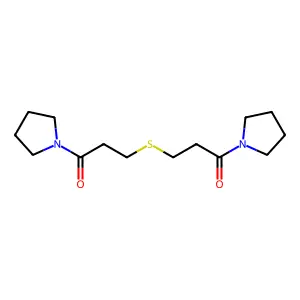 3-(3-Oxo-3-pyrrolidin-1-ylpropyl)sulfanyl-1-pyrrolidin-1-ylpropan-1-one structure