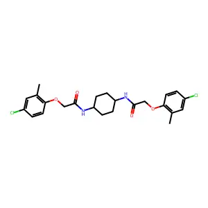 2-(4-chloro-2-methylphenoxy)-N-[4-[[2-(4-chloro-2-methylphenoxy)acetyl]amino]cyclohexyl]acetamide structure