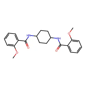 2-methoxy-N-[4-[(2-methoxybenzoyl)amino]cyclohexyl]benzamide structure