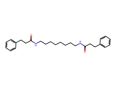 N,N'-(octane-1,8-diyl)bis(3-phenylpropanamide) structure