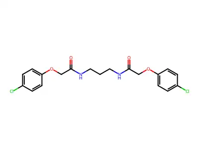 2-(4-chlorophenoxy)-N-[3-[[2-(4-chlorophenoxy)acetyl]amino]propyl]acetamide structure