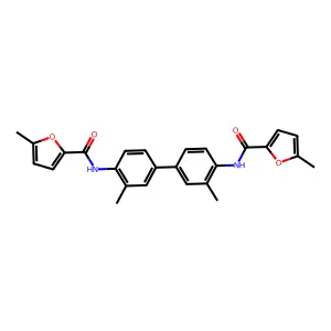 5-methyl-N-[2-methyl-4-[3-methyl-4-[(5-methylfuran-2-carbonyl)amino]phenyl]phenyl]furan-2-carboxamide structure