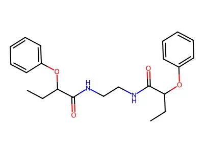2-phenoxy-N-[2-(2-phenoxybutanoylamino)ethyl]butanamide structure