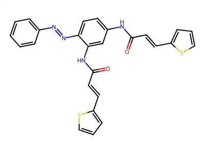 2-Propenamide, N,N'-[4-(phenylazo)-1,3-phenylene]bis[3-(2-thienyl)- (9CI) structure
