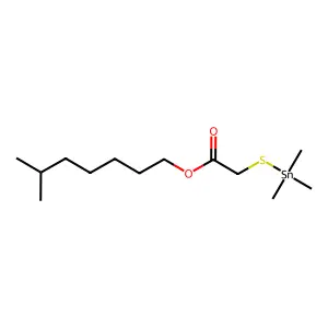 Acetic acid, ((trimethylstannyl)thio)-, isooctyl ester structure