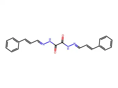 N,N'-bis[(E)-[(E)-3-phenylprop-2-enylidene]amino]oxamide structure
