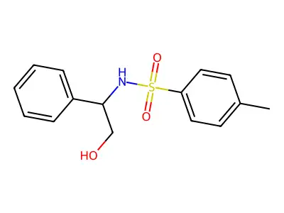 Benzenesulfonamide, N-(2-hydroxy-1-phenylethyl)-4-methyl- structure