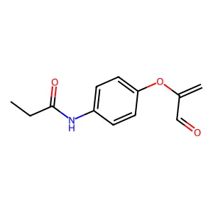 Propanamide, N-[4-[(1-formylethenyl)oxy]phenyl]- structure