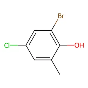 2-Bromo-4-chloro-6-methylphenol structure