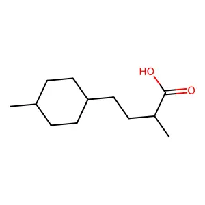 2-Methyl-4-(4-methylcyclohexyl)butanoic acid structure