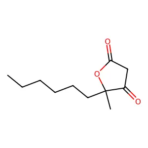 2,4(3H,5H)-Furandione, 5-hexyl-5-methyl- structure