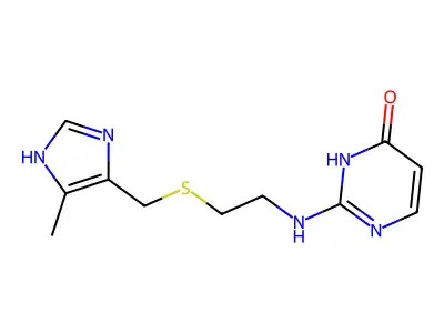 2-[(2-{[(4-Methyl-1H-imidazol-5-yl)methyl]sulfanyl}ethyl)amino]pyrimidin-4-ol structure