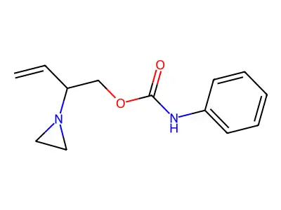 2-(aziridin-1-yl)but-3-enyl N-phenylcarbamate structure