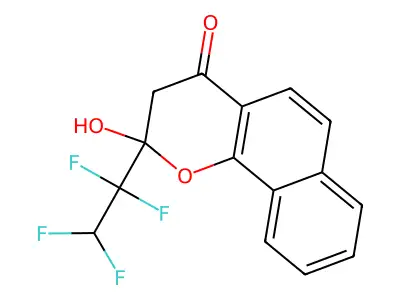 2-hydroxy-2-(1,1,2,2-tetrafluoroethyl)-2,3-dihydro-4H-benzo[h]chromen-4-one structure