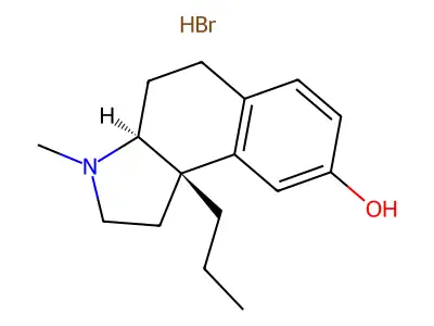 1H-Benz(e)indol-8-ol, 2,3,3a,4,5,9b-hexahydro-3-methyl-9b-propyl-, hydrobromide, trans- structure