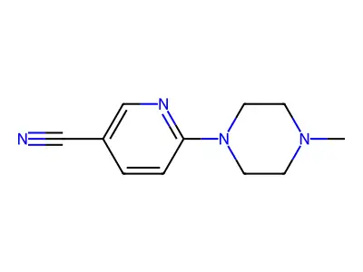 3-Pyridinecarbonitrile, 6-(4-methyl-1-piperazinyl)- structure