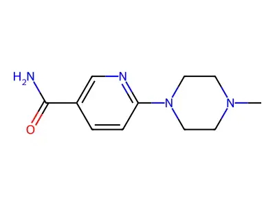 3-Pyridinecarboxamide, 6-(4-methyl-1-piperazinyl)- structure