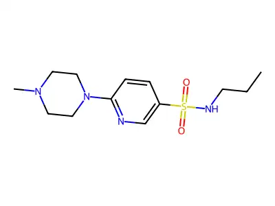 3-Pyridinesulfonamide, 6-(4-methyl-1-piperazinyl)-N-propyl- structure