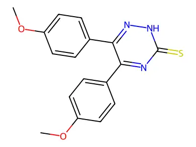 5,6-Bis-(4-methoxyphenyl)-1,2,4-triazin-3-thione structure