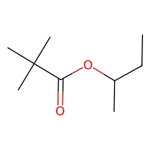 Propanoic acid, 2,2-dimethyl, 1-methylpropyl ester structure