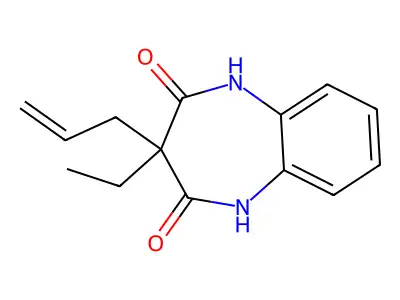 1H-1,5-Benzodiazepine-2,4(3H,5H)-dione, 3-ethyl-3-(2-propenyl)- structure