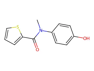 N-(4-hydroxyphenyl)-N-methylthiophene-2-carboxamide structure
