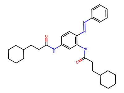 Cyclohexanepropanamide, N,N'-[4-(phenylazo)-1,3-phenylene]bis-(9CI) structure