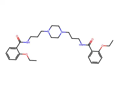 2-ethoxy-N-[3-[4-[3-[(2-ethoxybenzoyl)amino]propyl]piperazin-1-yl]propyl]benzamide structure