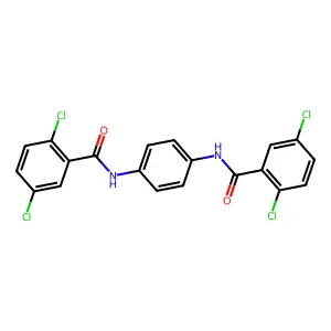 N,N'-(1,4-phenylene)bis(2,5-dichlorobenzamide) structure