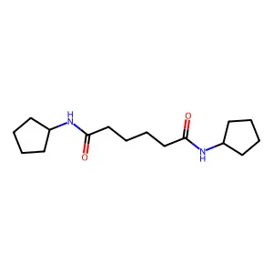 N,N'-dicyclopentylhexanediamide structure