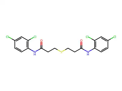 3,3'-sulfanediylbis[N-(2,4-dichlorophenyl)propanamide] structure