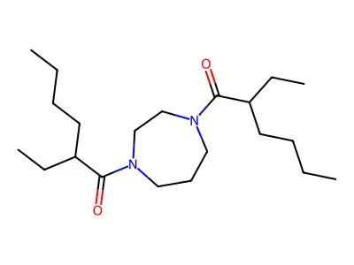 2-Ethyl-1-[4-(2-ethylhexanoyl)-1,4-diazepan-1-yl]hexan-1-one structure