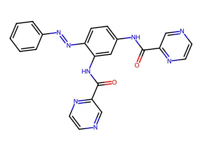 Pyrazinecarboxamide, N,N'-[4-(phenylazo)-1,3-phenylene]bis-(9CI) structure